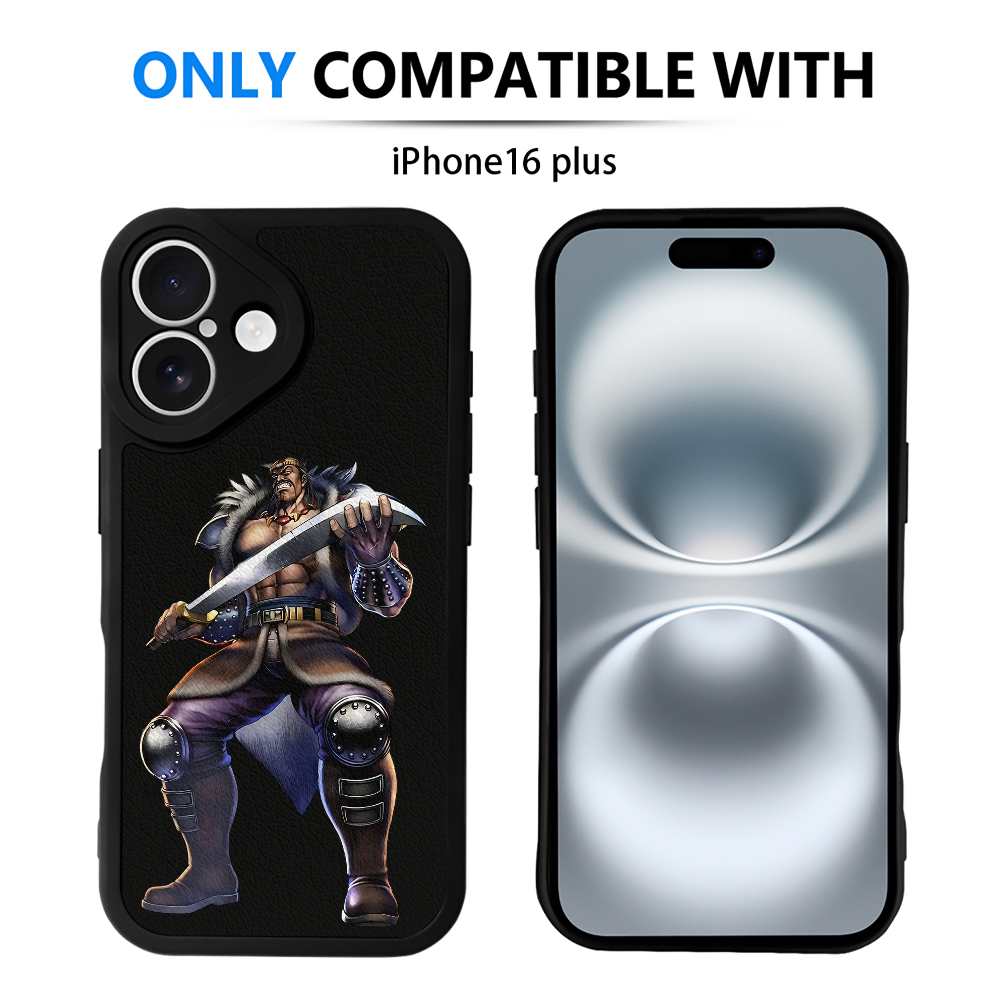 （画像用） 北斗の拳 Fist of the North Star 【iPhone 16シリーズ対応】シリコンスマホケース（レザー調） 材質：シリコン